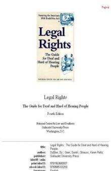 Legal rights: the guide for deaf and hard of hearing people