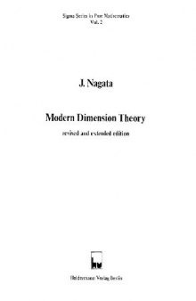 Modern Dimension Theory 