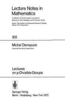Lectures on p-Divisible Groups