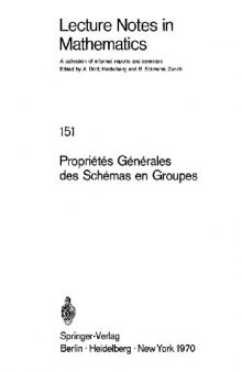 Proprietes Generales des Schemas en Groups