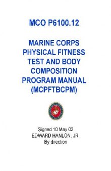 Physical Fitness Test and Body Composition Program Manual MCO P6100.12