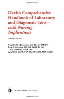 Davis's Comprehensive Handbook of Laboratory and Diagnostic Tests: With Nursing Implications, 2nd Edition