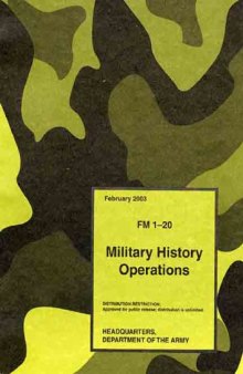 FM 1-20 Military History Operations