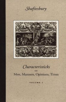 CHARACTERISTICKS OF MEN, MANNERS, OPINIONS, TIMES 3 VOL PB SET vol 1