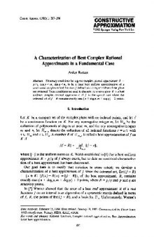 A characterization of best complex rational approximants in a fundamental case