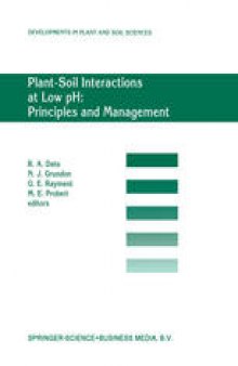 Plant-Soil Interactions at Low pH: Principles and Management: Proceedings of the Third International Symposium on Plant-Soil Interactions at Low pH, Brisbane, Queensland, Australia, 12–16 September 1993