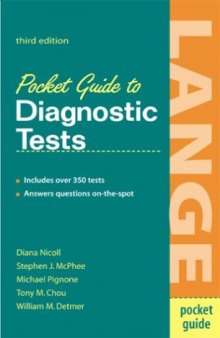 Pocket Guide to Diagnostic Tests, 3rd Edition (Lange Medical Books)