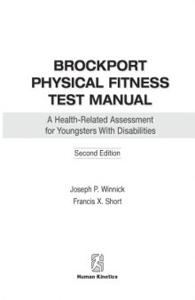 Brockport physical fitness test manual : a health-related assessment for youngsters with disabilities