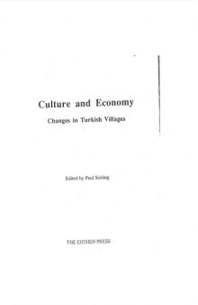 Culture and Economy. Changes in Turkish Villages