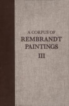 A Corpus of Rembrandt Paintings: 1635–1642
