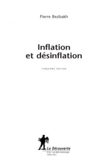 Inflation et desinflation