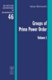 Groups of Prime Power Order Volume 1