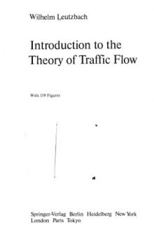 Introduction to the theory of traffic flow