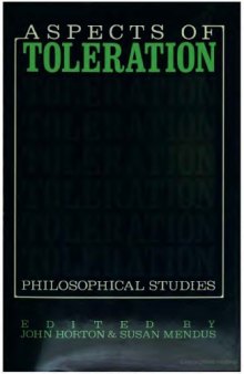 Aspects of Toleration: Philosophical Studies  