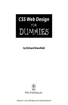 CSS Web design for dummies