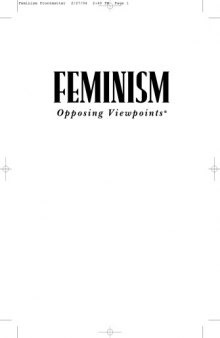 Feminism: opposing viewpoints