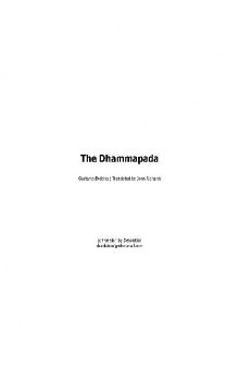 Buddhism Gautama Buddha - The Dhammapada