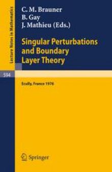 Singular Perturbations and Boundary Layer Theory: Proceedings of the Conference held at the Ecole Centrale de Lyon, December 8–10, 1976