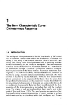 Item Response Theory (Statistics: a Series of Textbooks and Monographs)