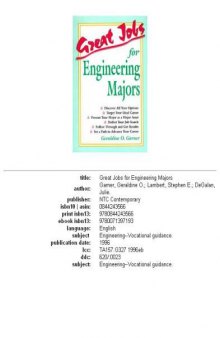 Great Jobs for Engineering Majors (Great Jobs for ... Majors)