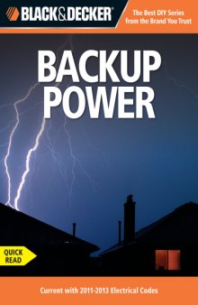 Black & Decker Backup power : current with 2011-2013 electrical codes