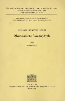 25 Dharmakirti's Vadanyaya. Teil 1. Sanskrit text