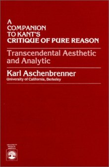 A Companion to Kant's ''Critique of Pure Reason''