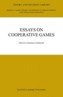 Essays in Cooperative Games: In Honor of Guillermo Owen