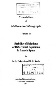 Stability of Solutions of Differential Equations in Banach Space  