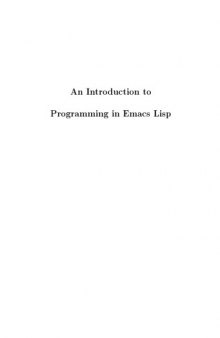 An Introduction to Programming in Emacs Lisp