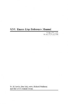 GNU Emacs Lisp reference manual