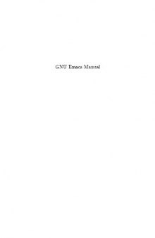 Gnu Emacs Manual: For Version 22