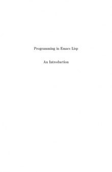 Programming in Emacs Lisp : an introduction