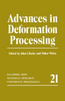 Advances in Deformation Processing