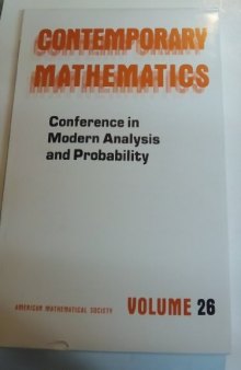 Conference on Modern Analysis and Probability