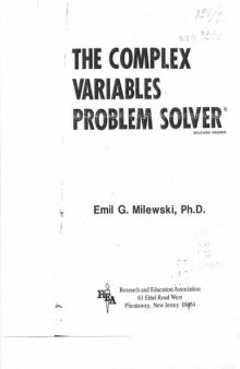 Complex Variables Problem Solver