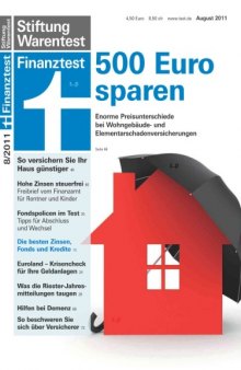 Finanztest August 2011 (Stiftung Warentest)   issue Heft 8/2011
