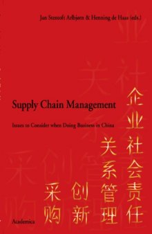 Supply chain management: issues to consider when doing business in China  