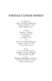 Partially linear models of parameter estimation