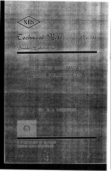 DIELECTRIC CONSTANT OF LIQUID P.ARAHYDROGEN