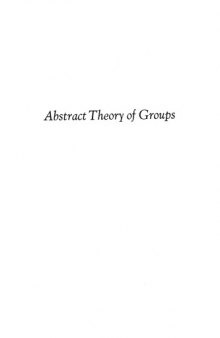 Abstract Theory of Groups