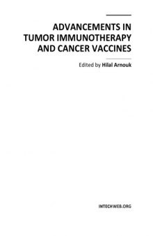 Advancements in Tumor Immunotherapy, Cancer Vaccines