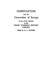 Constantine and the Conversion of Europe