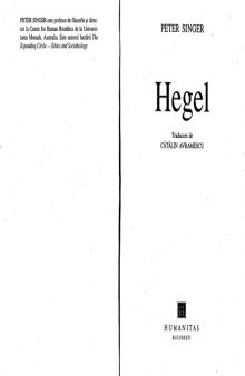 Hegel (Maeştrii Spiritului)  
