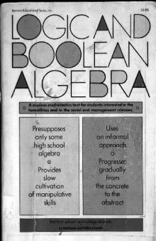 Logic and Boolean Algebra 