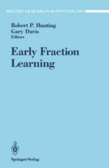 Early Fraction Learning