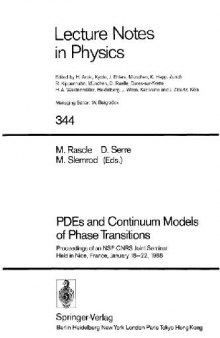 PDEs and Continuum Models of Phase Transitions