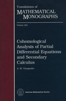 Cohomological analysis of partial differential equations and secondary calculus