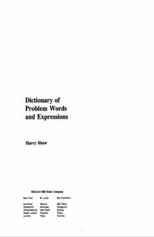 Dictionary of problem words and expressions  