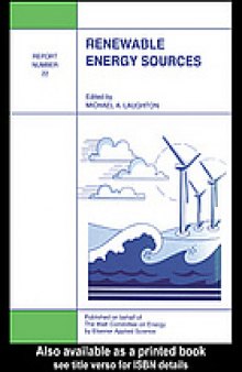 Renewable energy sources